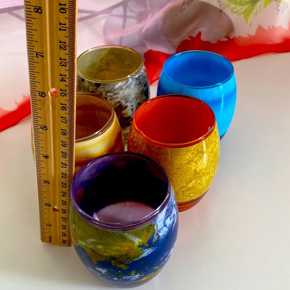 PLANET GLASS Set of 5 Glasses Solar System glassware - Picture 3 of 11